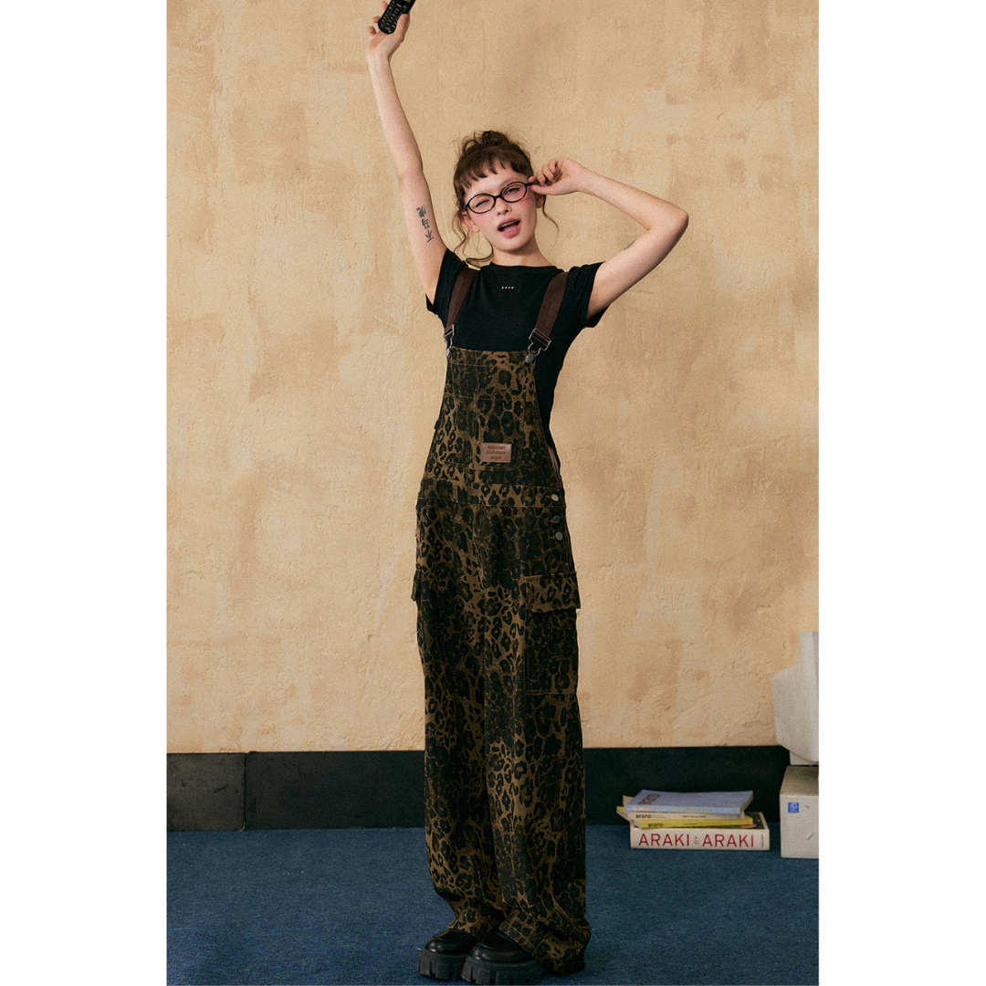 Leopard Print Overalls