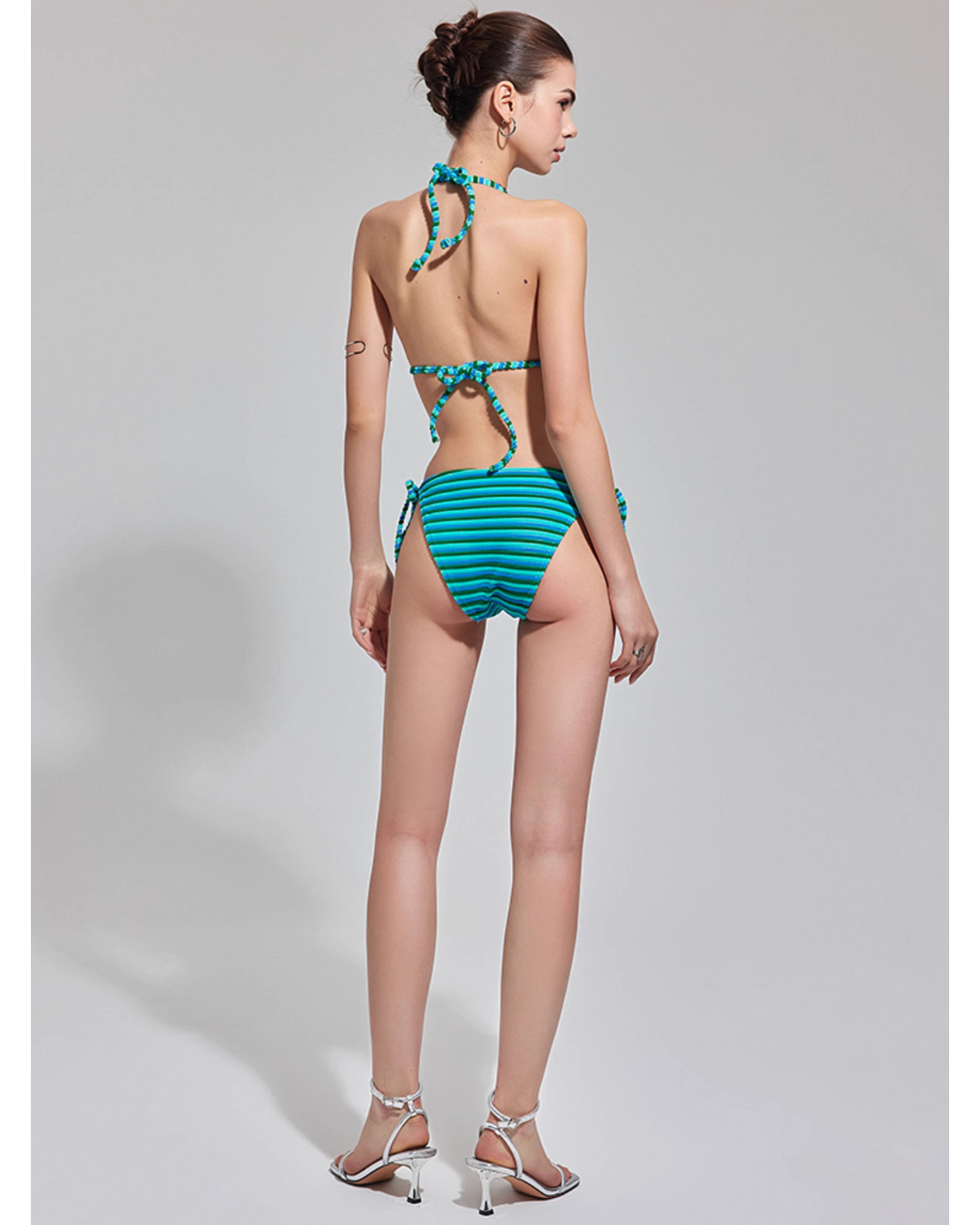 Contrast Border Bikini [4-piece]