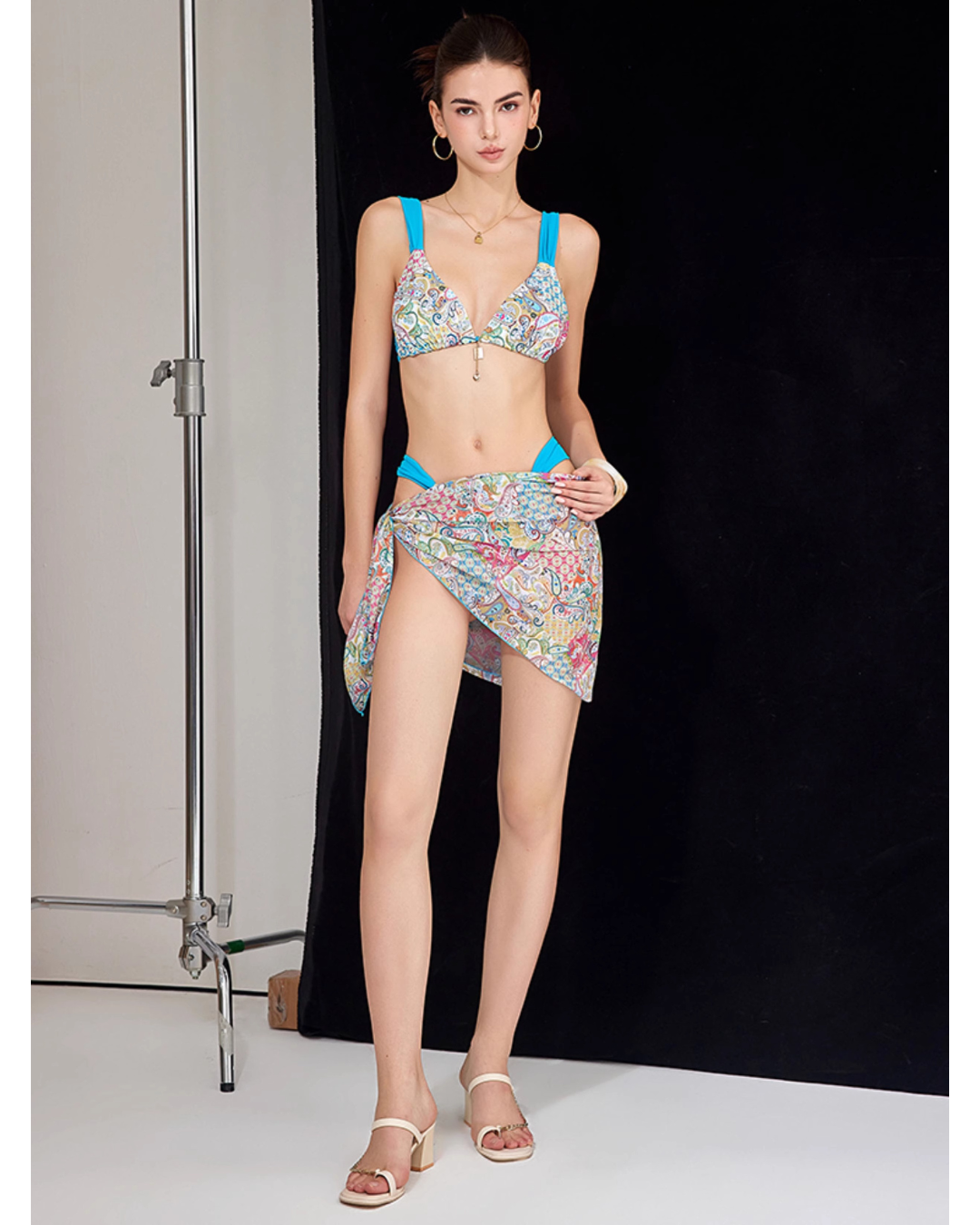 Paisley Print Swim Set [3-piece]