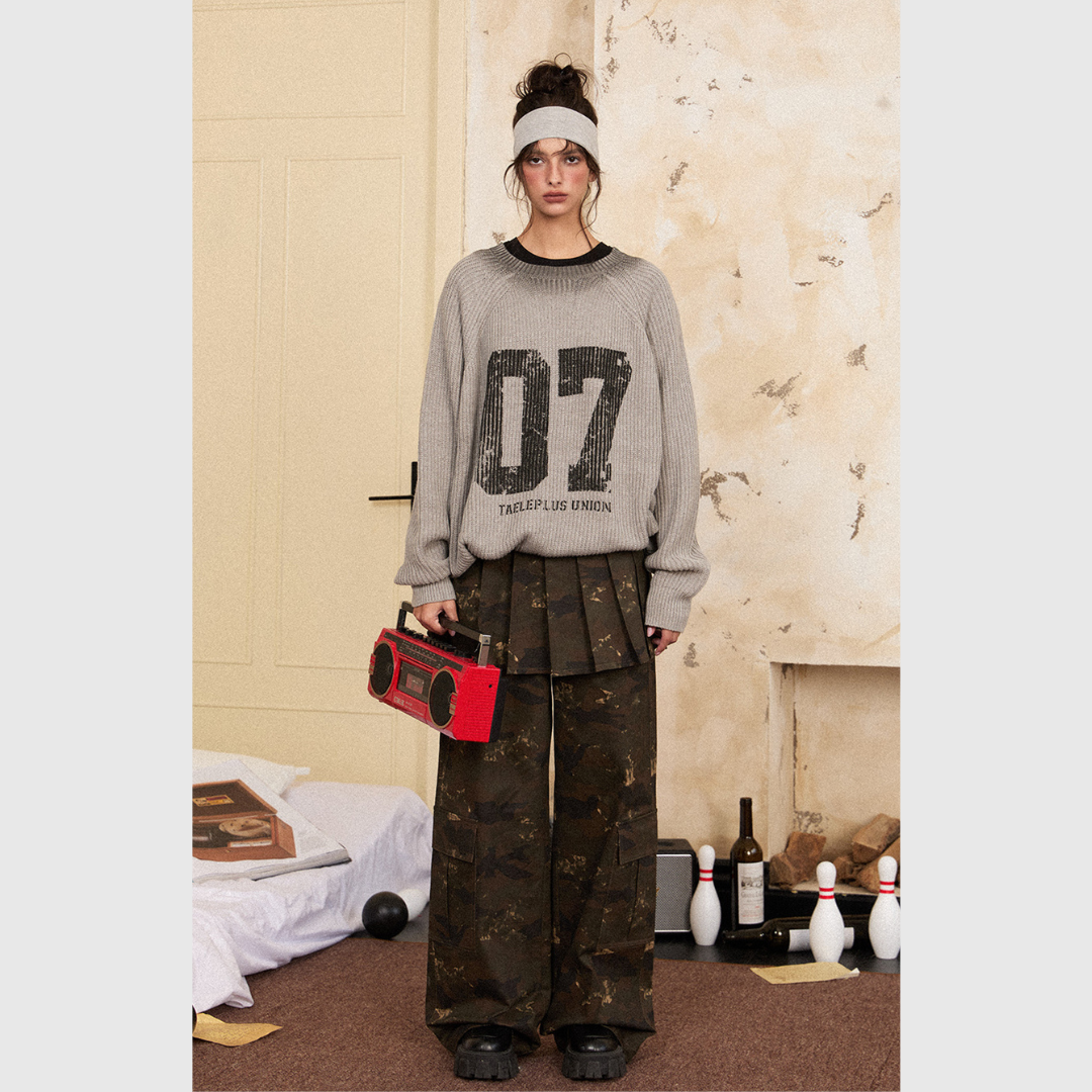 Camouflage Cargo Skirt Pants