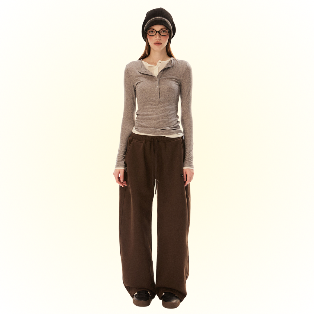 Heavy-Weight Brown Sweatpants