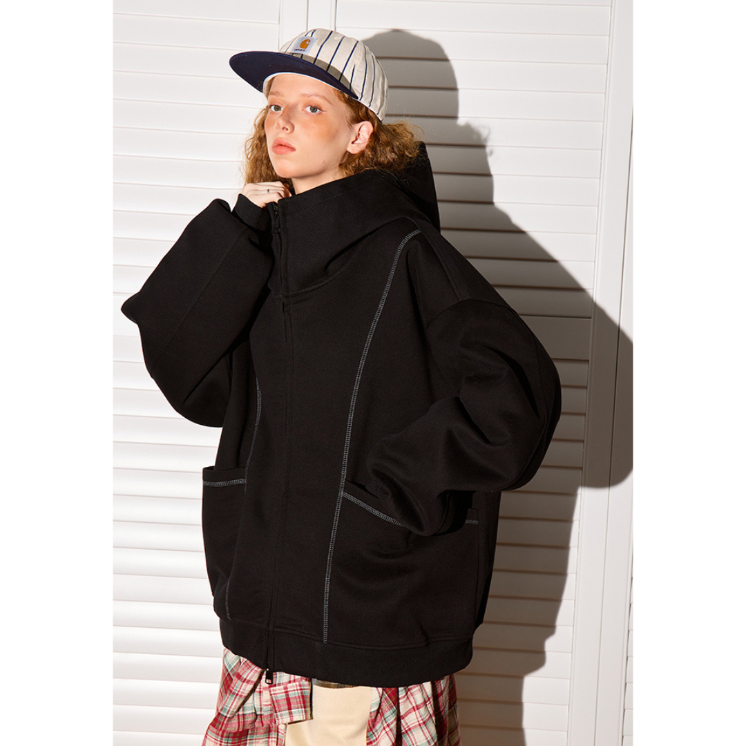 Heavy-Weight High Neck Hoodie