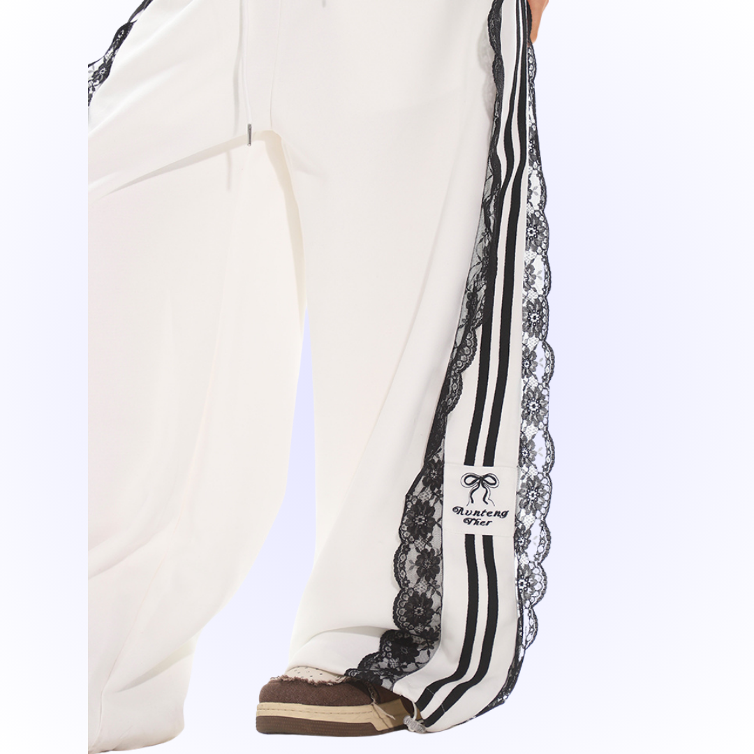 Lace Stripe Pants